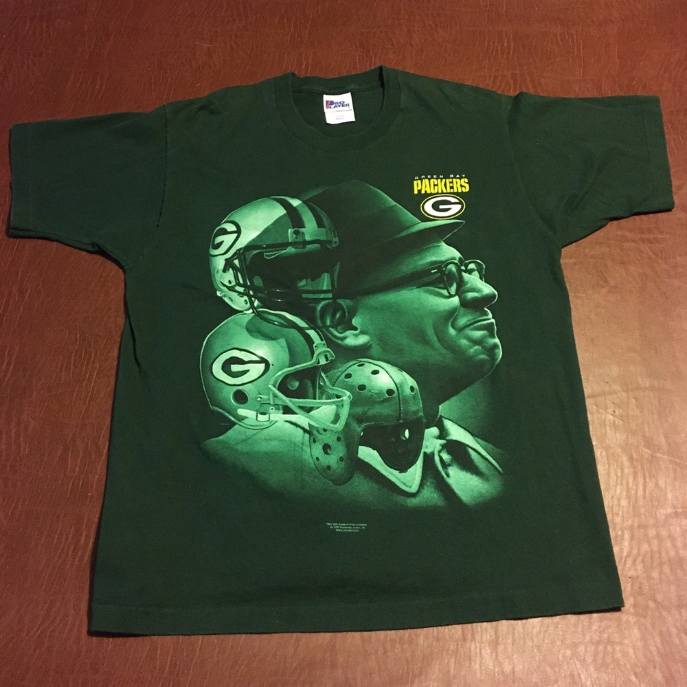 Vtg 90s Vince Lombardi Graphic Tee L